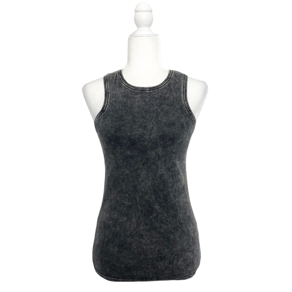 LA Made Tank Top Grey Acid Wash Size Small NWT